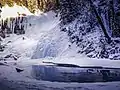 Ice climbing in Johnston Canyon in December 2016