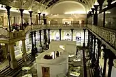 View from the centre court overlooking the goldwork exhibition hall