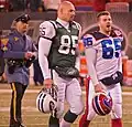 Players chatting following a game