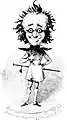 John Leech, a cartoon of himself – frontispiece from Leech's comic latin grammar, 1840