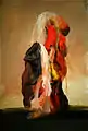 Untitled acrylic on paper by Spanish painter Joseba Eskubi 2013