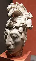 Portrait of K'inich Janaab Pakal I (Maya; 615–683; stucco; height 43 cm; National Museum of Anthropology