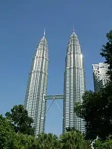 Image 78Petronas Twin Towers in Kuala Lumpur was the tallest building in Southeast Asia. (from History of Malaysia)