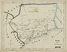 Map of the District of Butre, drawn in 1859