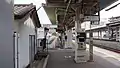 The entrance to the Hitachinaka Seaside Railway platform in June 2017