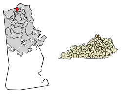 Location of Bromley in Kenton County, Kentucky