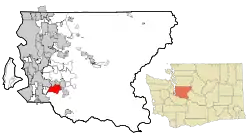 Location of Lake Morton-Berrydale, Washington