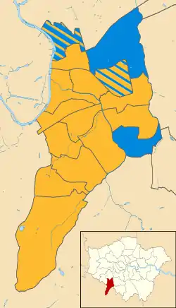 Kingston upon Thames 2018 results map