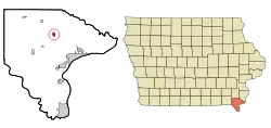 Location of West Point, Iowa