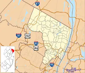 Radburn station is located in Bergen County, New Jersey