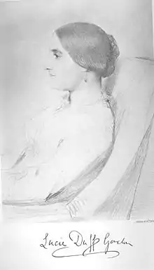 Lucie, Lady Duff Gordon, a sketch by George Frederic Watts R.A. about 1848