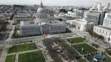 Protesters in a San Francisco rally on October 1, 2022