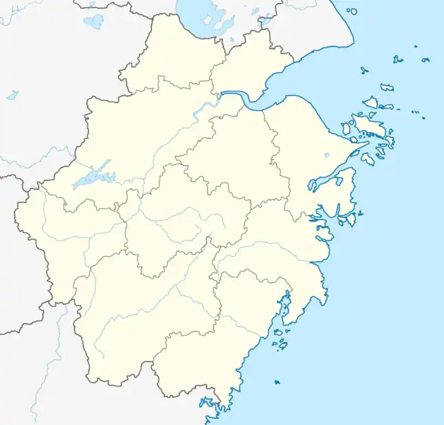 Dinghai is located in Zhejiang