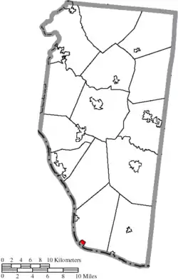 Location of Neville in Clermont County