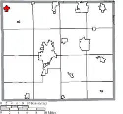Location of West Salem in Wayne County