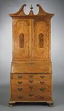 Maple secretary; c. 1790; maple and brass; height: 242.57&nbsp;cm; Los Angeles County Museum of Art, US