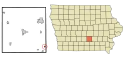 Location of Bussey, Iowa