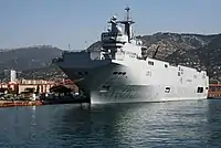 Mistral&nbsp;(L9013) in Toulon harbour