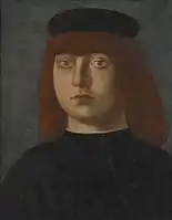 Portrait of a Gentleman, tempera and oil on panel. 31.1 x 24.8&nbsp;cm. Attributed to the circle of Mocetto.