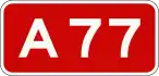 A77 motorway shield}}