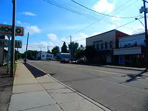 Downtown Cherry Creek with NY&nbsp;83 running through the center.