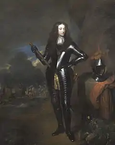 Caspar Netscher, William III, King of England, Prince of Orange and Nassau (1650–1702), ca. 1672–89, after whom the name Nassau Hall and the color orange to represent Princeton were chosen
