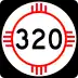 State Road 320 marker