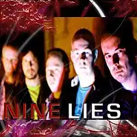 Nine Lies Promo Madison Square Garden in November 2013, from left to right: Stephen McAuley; John Rossi; Nick Black; Dave Kernohan; Stevie Mann