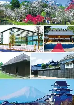 Shimizu Park
Kikkoman head officeSakuragi Jinja
Hananoi houseKinoene Soy Sauce head office
Sekiyado Castle & Mount Fuji