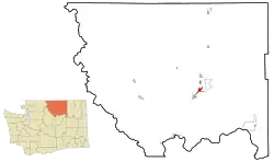 Location of Omak inOkanogan County, Washington