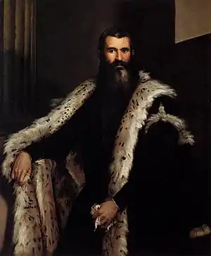 Paolo VeronesePortrait of a Gentleman in a Fur. 140 × 107&nbsp;cm.