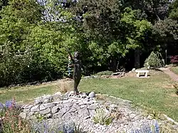 Sadako Sasaki statue in Peace Park in the University District of Seattle, Washington. Park was built by Floyd Schmoe.