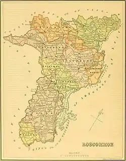 Map of the baronies in County Roscommon