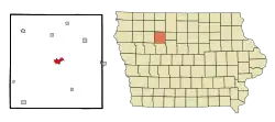 Location of Pocahontas, Iowa