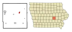 Location of Brooklyn, Iowa