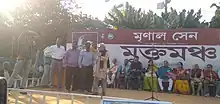 Pratul Mukhopadhyay at the Mrinal Sen Muktamanch of the 46th International Kolkata Book Fair at Central Park, Salt Lake