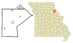 Location of Center, Missouri