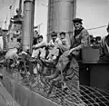 Sailors aboard Téméraire in Helsinki, May 1919