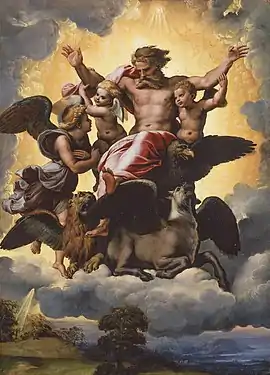 RaphaelVision of Ezekiel. 41 × 30&nbsp;cm.