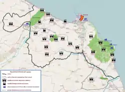 Republic of Ancona in the 15th century – borders and castles
