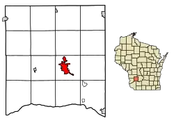 Location of Richland Center in Richland County, Wisconsin.
