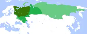 Territory of Russia in 1500 1600 and 1700