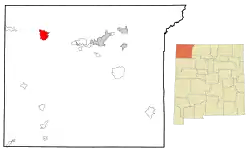 Location of Shiprock, New Mexico