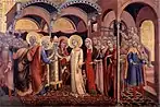 Marriage of the Virgin (1448–52) - Tempera on wood, 32 x 46&nbsp;cm. Pinacoteca, Vatican