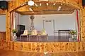 The stage in the old school house
