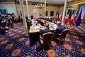 Secretary of State John Kerry meets with the Quintet in Ballou's legislative hall