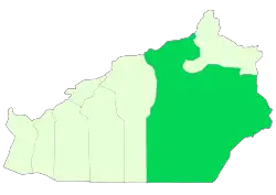Location of Shahrud County in Semnan province