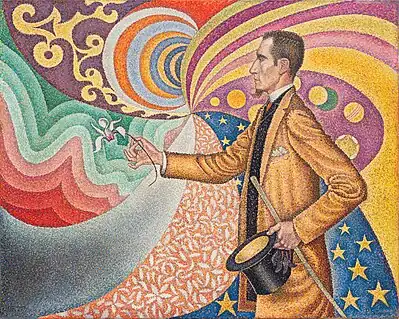 Félix Fénéon; by Paul Signac; 1890; oil on canvas; 73.5 x 92.5&nbsp;cm; Museum of Modern Art (New York City)
