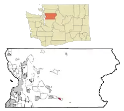 Location of Gold Bar, Washington