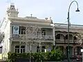 Terrace with French styled mansard roof tower